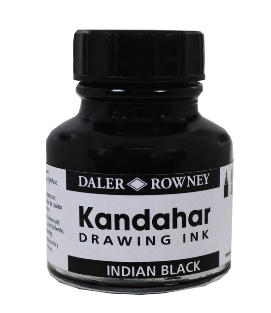 Daler Rowney Kandahar Drawing Ink -Indian Black 28ml