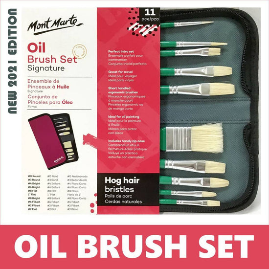 Mont Marte Oil Brush Set 11pcs