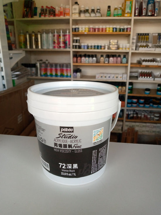 Pebeo Acrylic 1l Intense Black