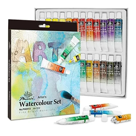 Phoenix Watercolour 12ml Paints Tube Set