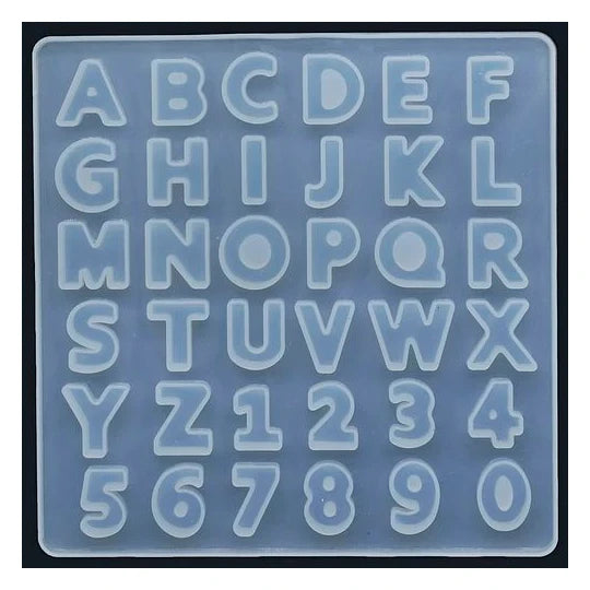 Jags Diy Silicone Mould A-z Alphabets & 0-9 Numbers Small