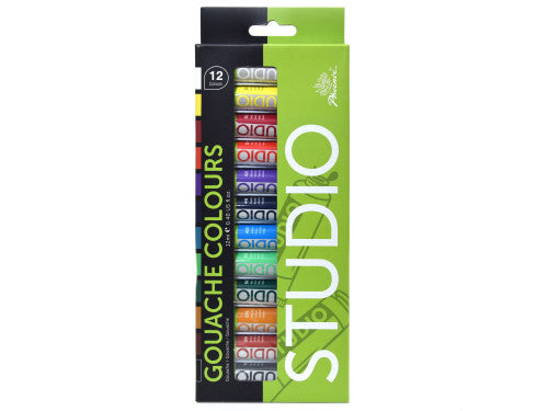Phoenix Studio Gouache Colours 12pc Tube Paint